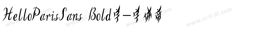 HelloParisSans Bold字字体转换
